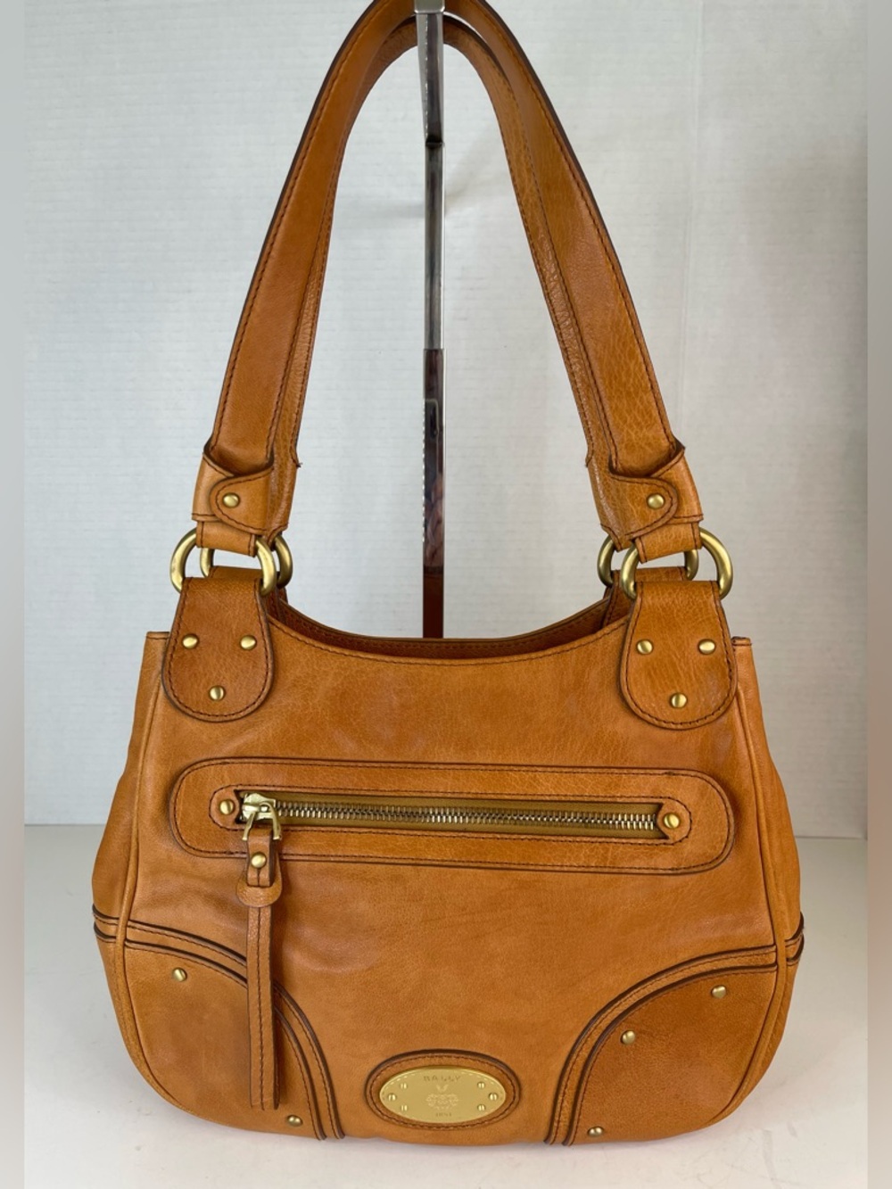 Bally Italian leather hobo bag